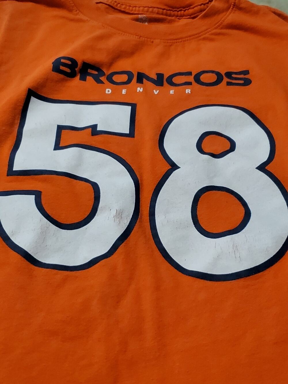 Denver Broncos Von Miller #58 Youth XL 14/16 Orange NFL Team Apparel T Shirt